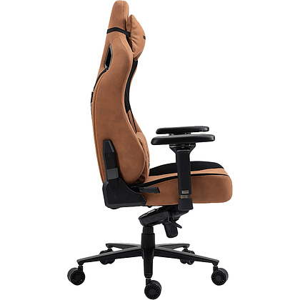 Кресло игровое Evolution Project A Fabric, искусственная замша, металл, коричневый - 3