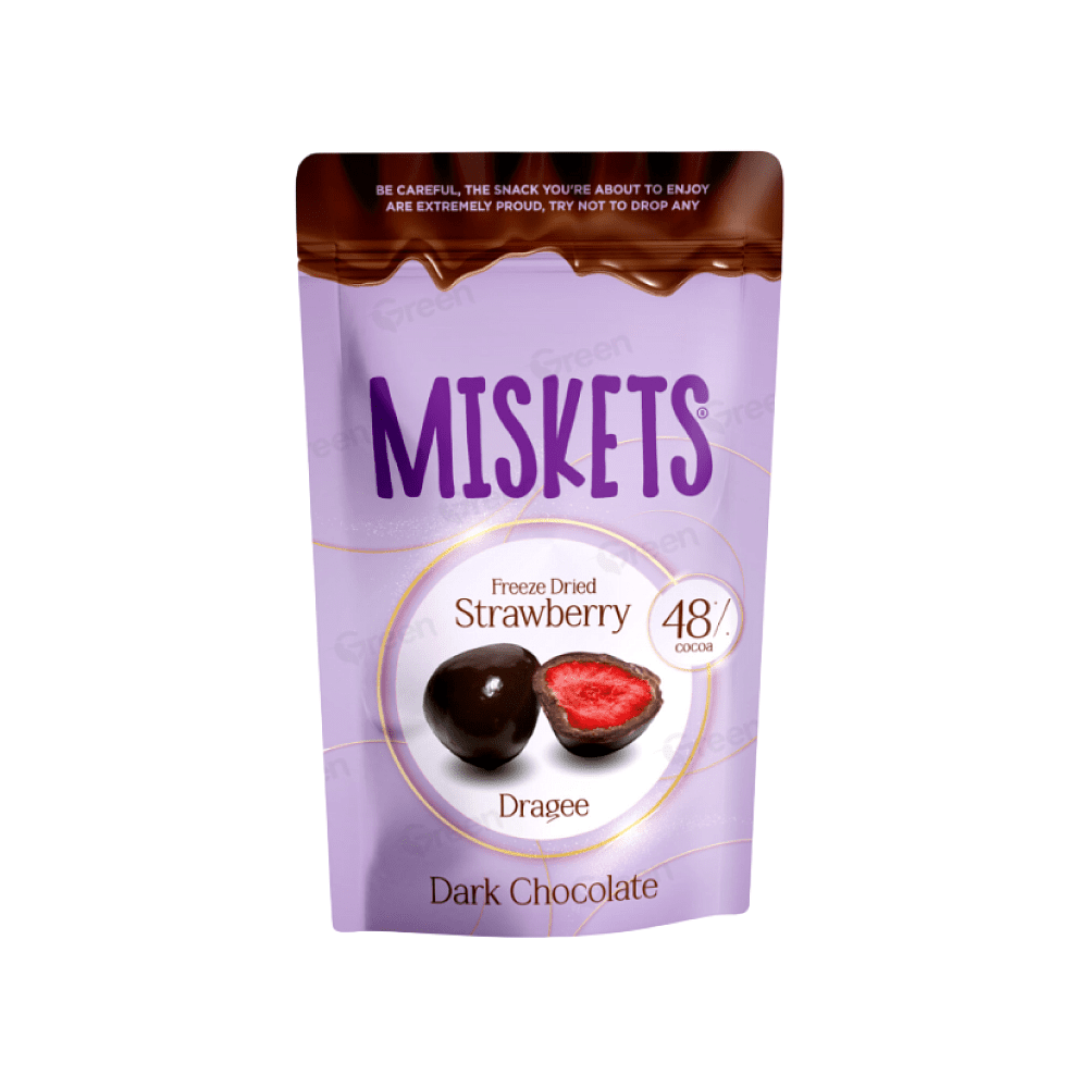 Конфеты "Miskets", 70 гр, клубника  в темном шоколаде