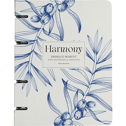 Тетрадь "Harmony ветка на айвори", A5, 80 листов, клетка, на кольцах, разноцветный