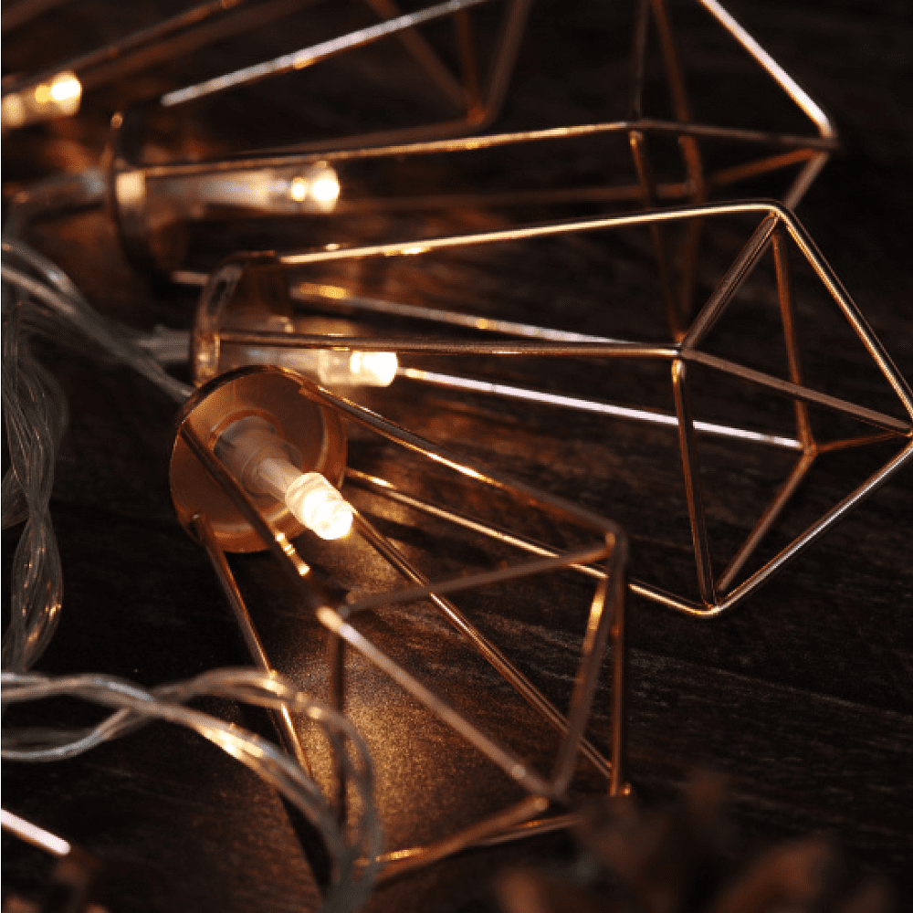 Гирлянда электрическая LED "Нить" с насадками "Кристалл", 2,5 м, тепло-белый - 2