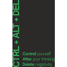 Ежедневник недатированный "Ray. CTRL+ALT+DEL", А5, 272 страницы, в клетку, черный, зеленый