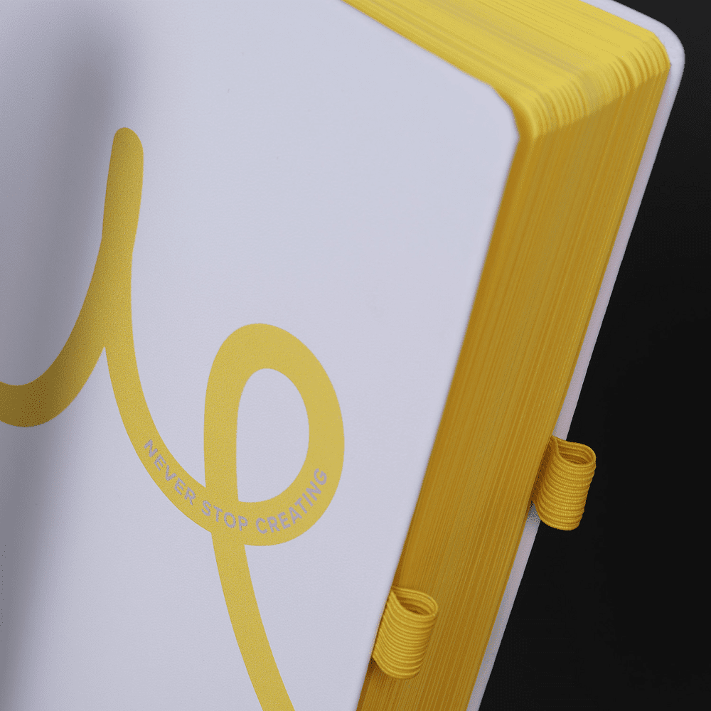 Блокнот "Doodle yellow paper", А5, 96 листов, фиолетовый, срез желтый - 5