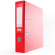 Папка-регистратор "Deli", А4, 75 мм, красный