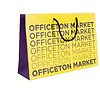 Пакет бумажный "Офистон Маркет", 50x35x15 см, желтый, фиолетовый - 2