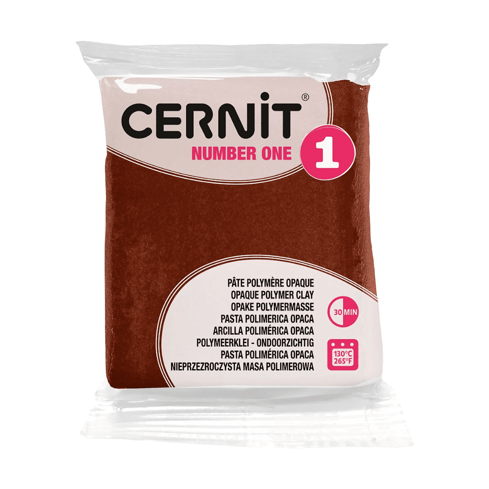 Полимерная глина "Cernit № 1 (Number One)", 56 г, 800 коричневый - 2