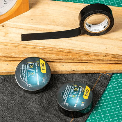 Изолента ПВХ Deli YS EDL5261, 18 мм x 10 м, 130 мкм, черная - 3 Изолента ПВХ Deli YS EDL5261, 18 мм x 10 м, 130 мкм, черная - 3