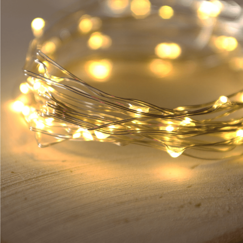 Гирлянда электрическая LED "Нить" с насадками "Роса" 5 м, тепло-белый - 3