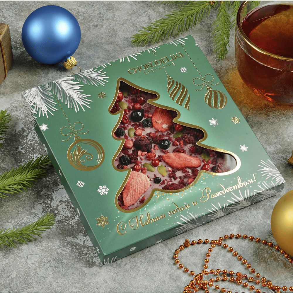 Шоколад белый "Ягодный бум", 150 г, новогодняя упаковка - 3