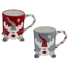 Кружка керамическая "Олень", 400 мл, ассорти