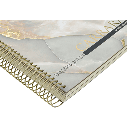 Книга записная "Carrarra", В5, 120 листов, клетка, линейка, точка, белый - 3