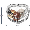 Ваза стеклянная "Heart", 8 см, с крышкой, прозрачный - 2