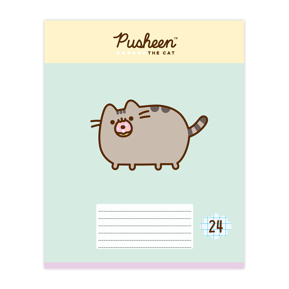 Тетрадь "Pusheen", А5, 24 листов, клетка, ассорти - 4