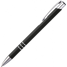 Ручка шариковая автоматическая "New Jersey", 0.7 мм, черный, серебристый, стерж. синий