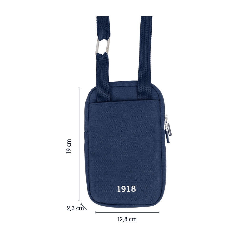 Сумка через плечо "430 SINCE 1918", 19х12.8х2.3 см, синий - 2