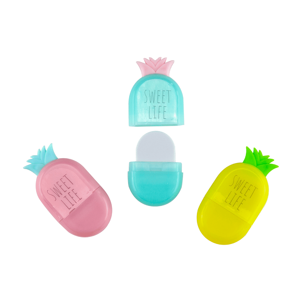 Ластик "HappyGraphix. Ананасики", ассорти, в футляре - 8