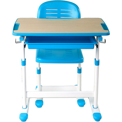 Комплект растущей мебели "FUNDESK Piccolino Blue": парта + стул, голубой - 2