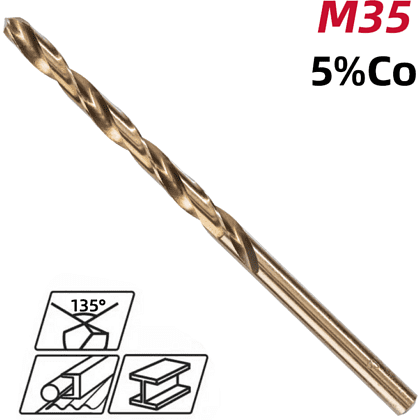 Сверло по металлу Deli RS EDH-MHZ035-E2, 3.5 мм, DIN 338, HSCo 5% - 2 Сверло по металлу Deli RS EDH-MHZ035-E2, 3.5 мм, DIN 338, HSCo 5% - 2