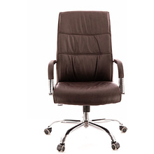 Кресло для руководителя Everprof "Bond", экокожа, хром, коричневый