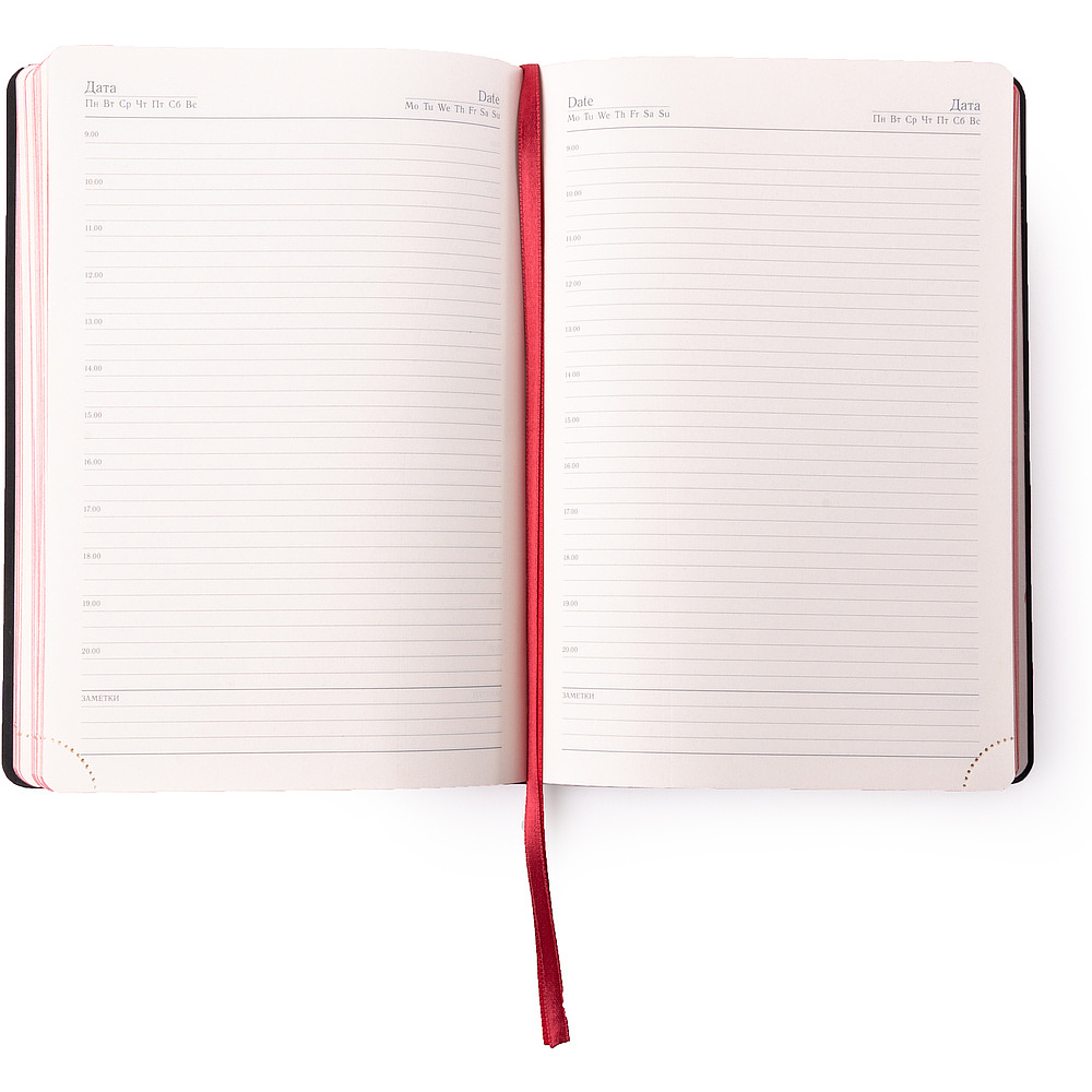 Ежедневник недатированный Acar "Broad", A5, 272 страницы, красный - 11