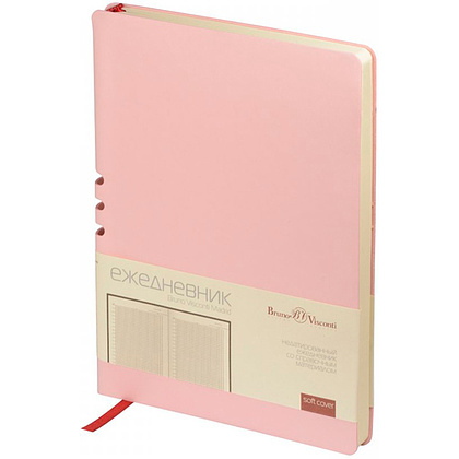 Ежедневник недатированный "Madrid", А5, 272 страницы, зефирный розовый