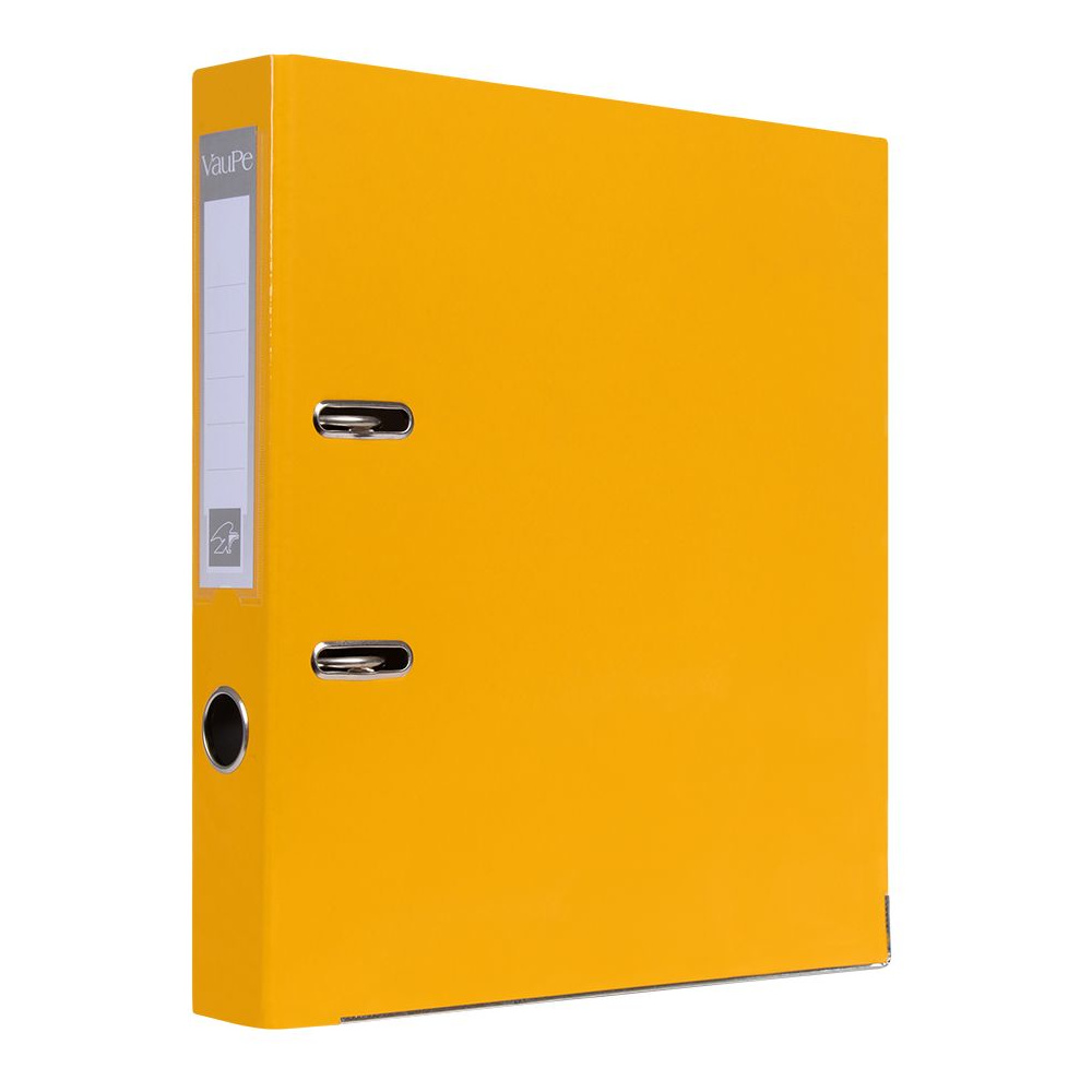 Папка-регистратор "VauPe", А4, 50 мм, ламинированный картон, желтый