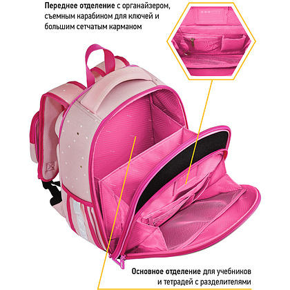 Рюкзак школьный "Princess", черный, розовый - 7