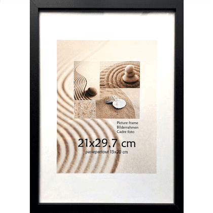 Фоторамка "1213-80309", 10х15 см, дерево со стеклом, черный