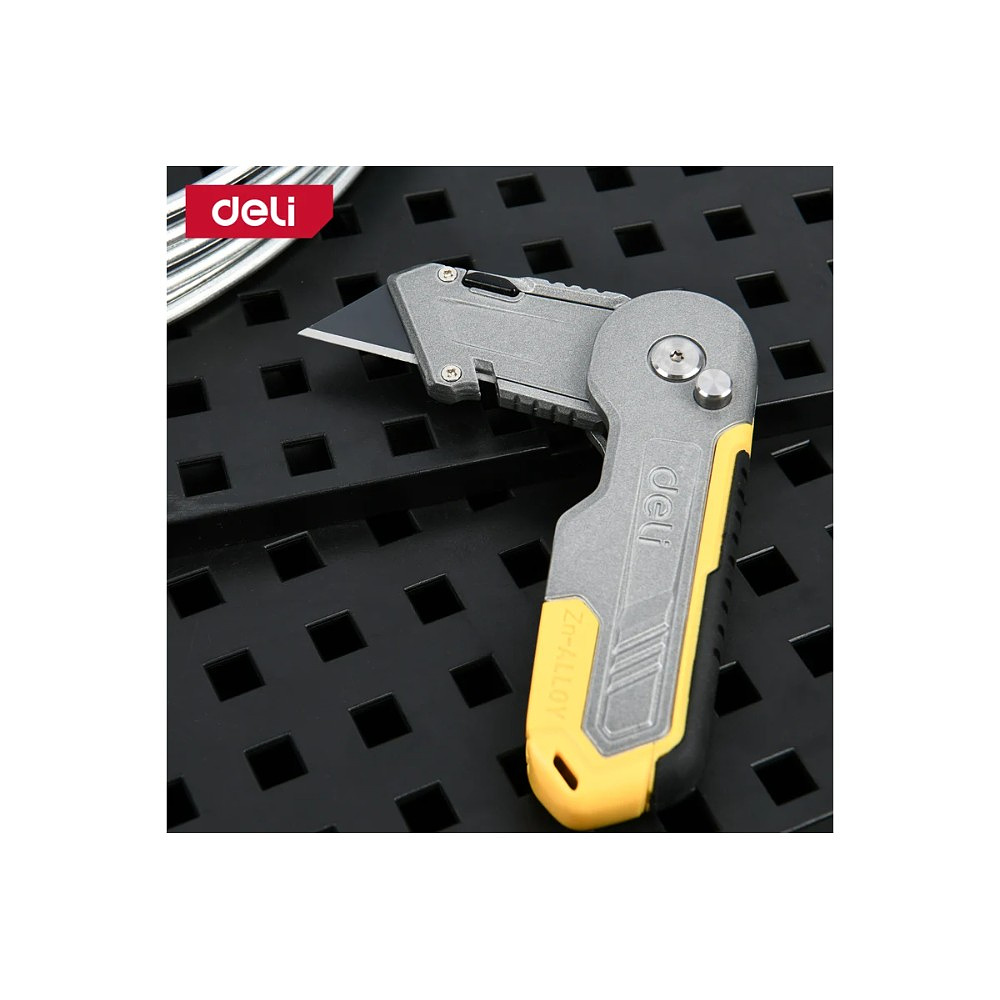 Нож строительный Deli YS EDL007Z, 19 мм, складной, трапеция - 3