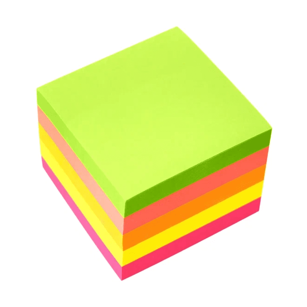 Бумага для заметок на клейкой основе "Yesli:", 51x51 мм, 400 листов, ассорти неон Бумага для заметок на клейкой основе "Yesli:", 51x51 мм, 400 листов, ассорти неон