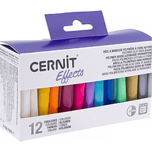 Полимерная глина Cernit "Effects", 12 цветов, 25 г