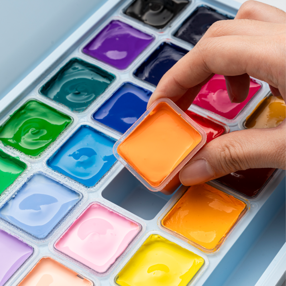 Гуашь "Himi Miya Jelly Cup", 24 цвета, 30 мл, ассорти, синий футляр - 6