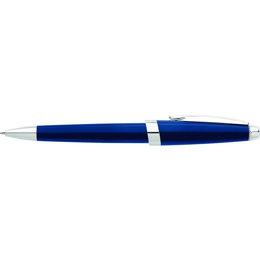 Ручка шариковая автоматическая "Cross Aventura", 0.7 мм, синий, серебристый, стерж. черный - 3
