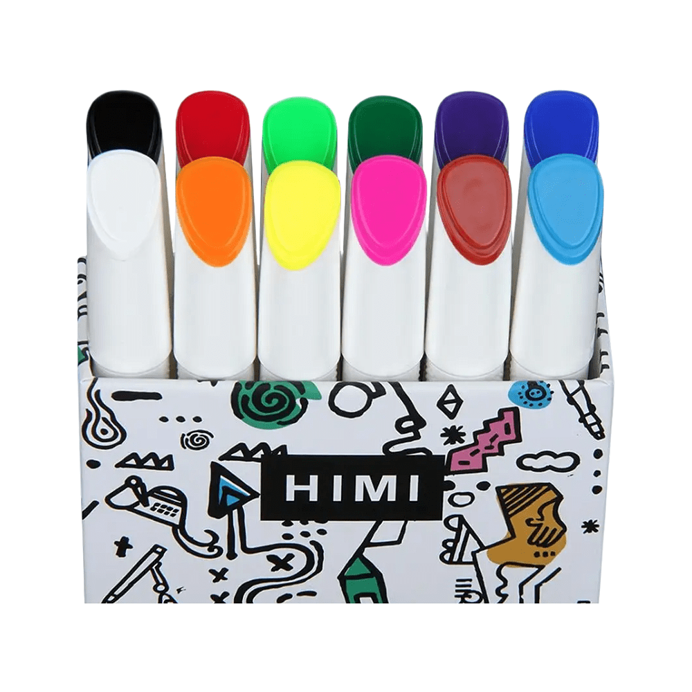 Мелки восковые "Himi Miya Silky Crayon", 12 цветов, ассорти - 3