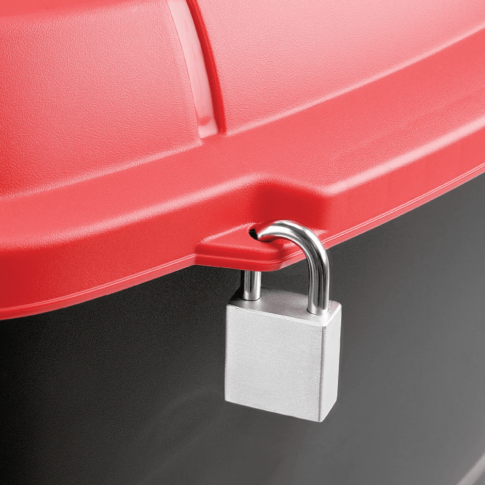 Контейнер пластиковый для мусора VILEDA "Атлас", на колесах, 100л, черный, -50% - 4