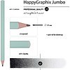 Карандаш простой "GraphixZefir Jumbo. Зефирный мятный", 4B, 4 шт. - 3