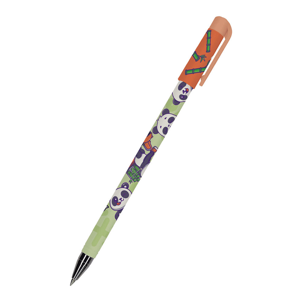 Ручка шариковая "HappyWrite. Мишка", 0.5 мм, зеленый, оранжевый, стерж. синий