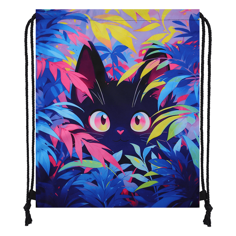 Мешок для обуви "Tropical cat", полиэстер, разноцветный
