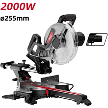 Торцовочная пила Deli RS EDE570, с протяжкой, 2000 Вт, 255 х 30 мм