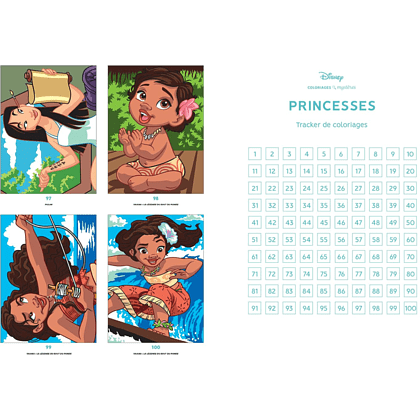 Раскраска по номерам на французском языке "Coloriages mystères Disney Collector - Princesses" - 6