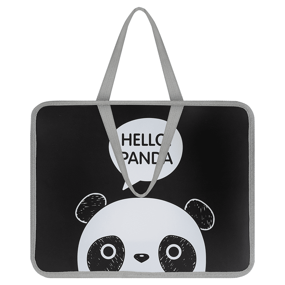 Папка для тетрадей "Panda", 26х33 см, серый, черный - 2