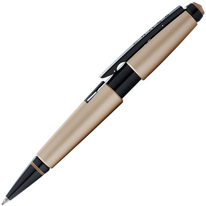 Ручка-роллер "Cross Edge Matte Hazelnut Lacquer", 0.7 мм, матовый шапань, черный, стерж. черный - 2