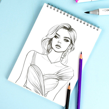 Раскраска "Создай образ. Вечерние платья" - 9