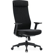 Кресло для руководителя SitZone "CH-366A-WB", ткань, пластик, черный