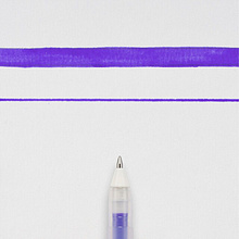Ручка гелевая "Gelly Roll Glaze", 0.6 мм, прозрачный, стерж. фиолетовый