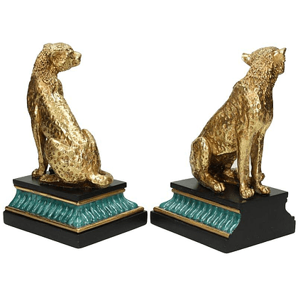 Подставка для книг "Leopard", 20х11х24 см, полирезина, золотой - 3