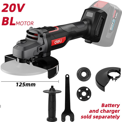 Шлифмашина угловая Deli RS EDE-JM20-2, без аккумуляторов и ЗУ - 2 Шлифмашина угловая Deli RS EDE-JM20-2, без аккумуляторов и ЗУ - 2