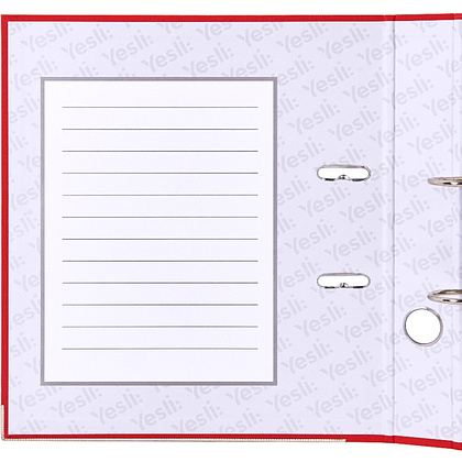 Папка-регистратор "Yesli:", А4, 75 мм, ПВХ Эко, красный - 8