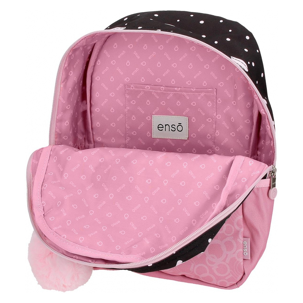 Рюкзак школьный Enso "Love vibes" M, черный, розовый - 2