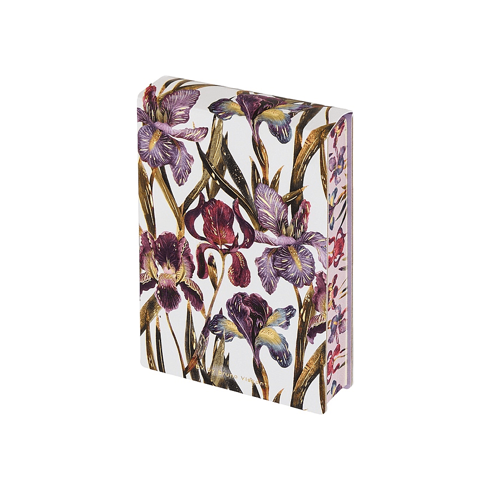 Блокнот "Flora. Ирисы", A6, 250 листов, нелинейный, склейка сверху, белый, розовый