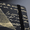 Блокнот "Total Black twilight gold", А5, 96 листов, линейка, на резинке, черный, золотистый - 6